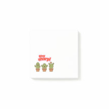Wonky Zoo Cactus Post-It Notes