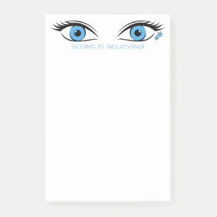 Post-it® Yeux bleus Piercing humoristiques pour les notes