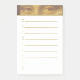Post-it® Yeux de Mona Lisa vintage et doublure monogramme