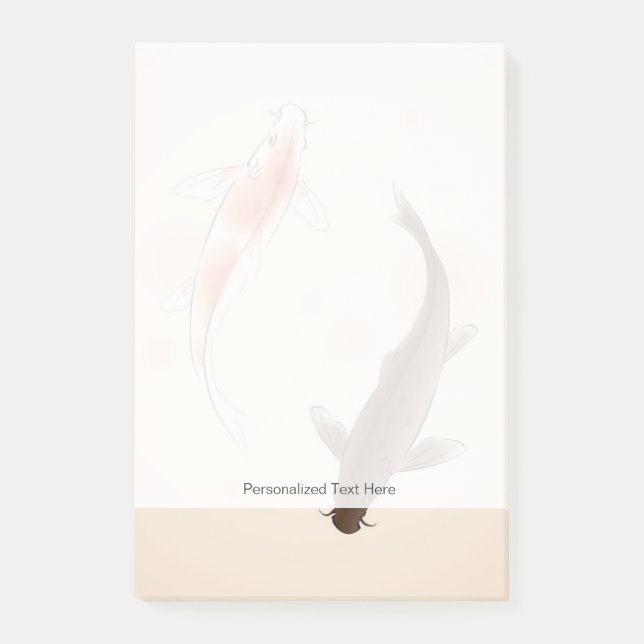 Post-it® Yin Yang Koi pêche dans la peinture orientale (Devant)