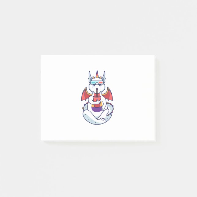 Post-it® Yoga blanc dragon (Devant)