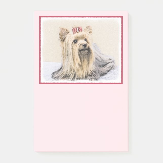 Post-it® Yorkshire Terrier Peinture - Cute Original Chien A (Devant)
