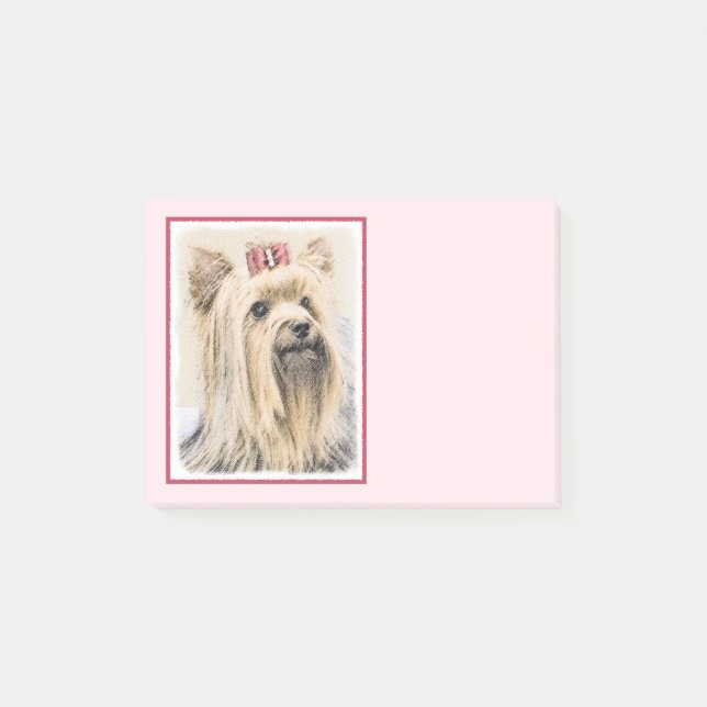Post-it® Yorkshire Terrier Peinture - Cute Original Chien A (Devant)
