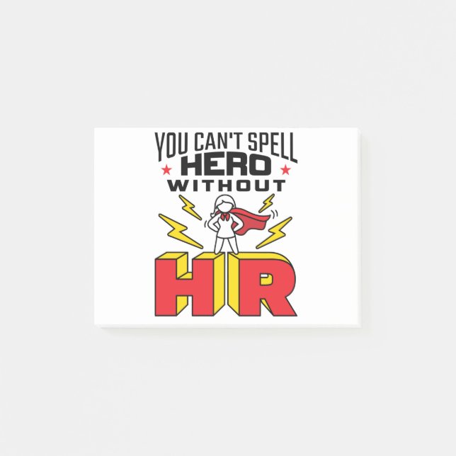 Post-it® You Can't Spell Hero Without HR Human Resources (Devant)