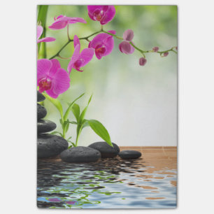 Post-it® zen, paix, orchidée rose, belle, spa, guérison,