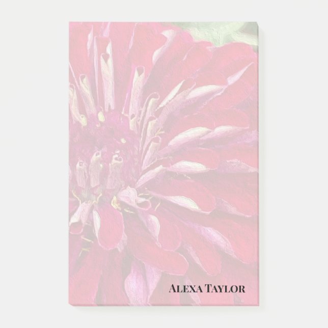 Post-it® Zinnias Rouges Modernes (Devant)