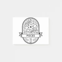 ZODIAC BADGE SYMBOLE PISCES STROKE