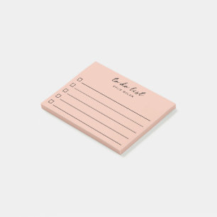 Post-it® Zone de contrôle rose moderne à faire