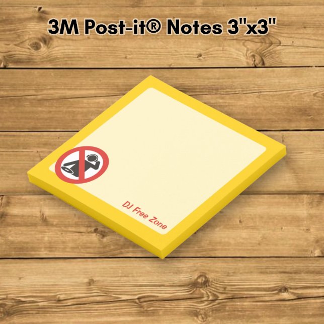 Post-it® Zone interdite aux DJ (Créateur téléchargé)