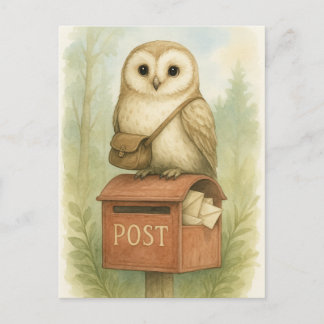 Post Owl Mail Bird Wild Animaux Carte postale