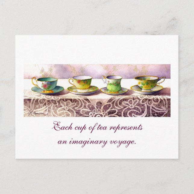 Postale 0001 Ligne des Teacups Catherine Douzel Carte post (Devant)
