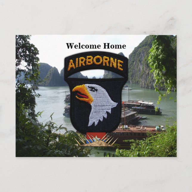 Postale 101e division aéroportée vietnam patch carte posta (Devant)