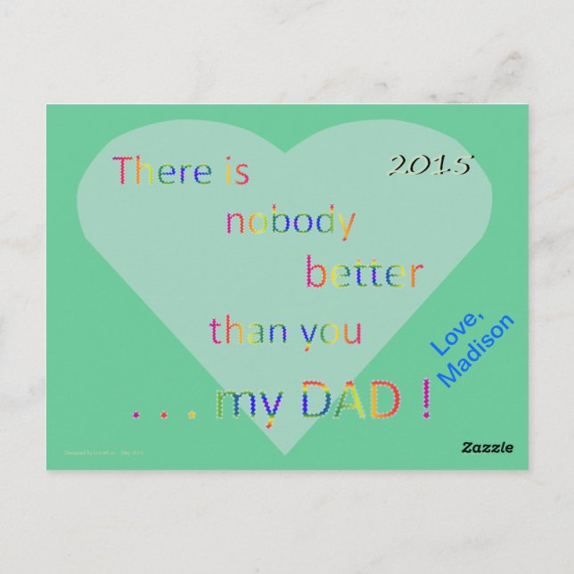 Postale 15.05.1 CARTE DAD.madison (Dos)