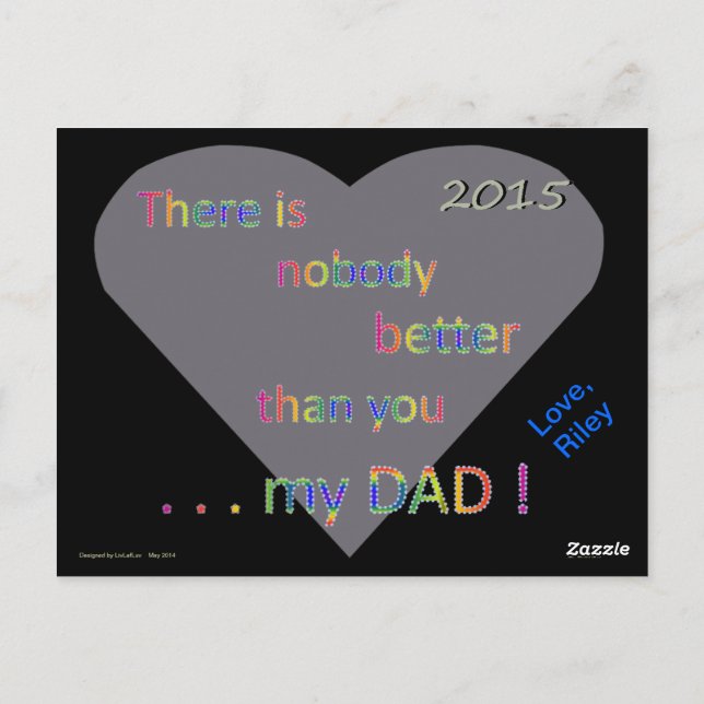 Postale 15.05.1 CARTE DAD.Riley (Dos)