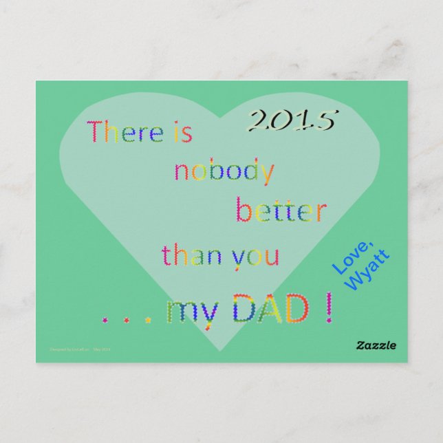 Postale 15.05.1 CARTE DAD.wyatt t (Dos)