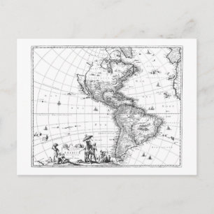Postale 1671 Carte Totius Americae Description