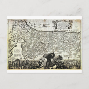 Postale 1702 Visscher Stoopendaal Carte d'Israël Palestine