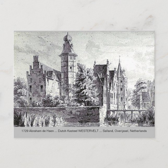 Postale 1729 A. de Haen Dutch Kasteel WESTERVELT Carte pos (Devant)