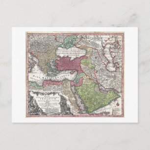 Postale 1730 Carte de la Turquie (Empire ottoman)