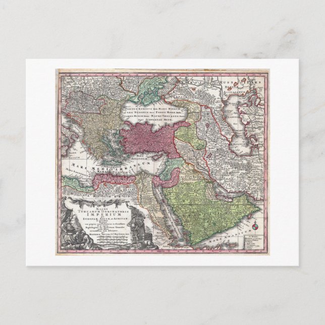 Postale 1730 Carte de la Turquie (Empire ottoman) (Devant)