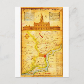 Postale 1752 1850 Scull Heap Carte de Philadelphie E