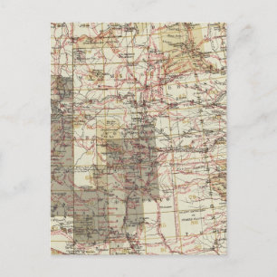 Postale 1878 Carte des enquêtes géographiques américaines