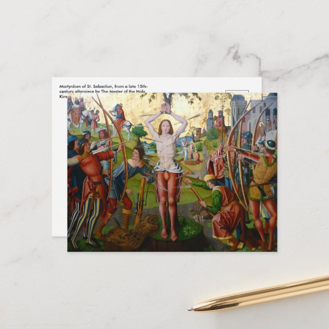 Postale 1er Martyre de Saint-Sébastien (M 013) Carte posta (Devant/Arrière en situation)