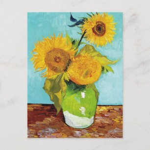 Postale 3 Tournesols dans un vase par Van Gogh Carte posta