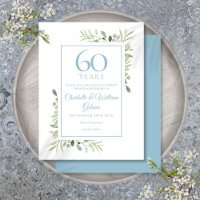 60e anniversaire Carte de rappel de la verdure