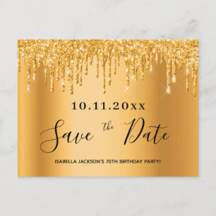 Postale 70e anniversaire 70 or enregistrer la carte date