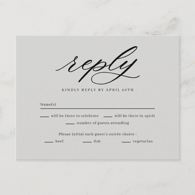Postale À Dernier Mariage RSVP réponse carte (Devant)