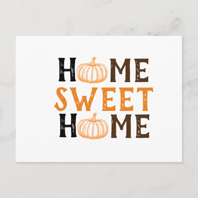 Postale Accueil Sweet Home Automne Citrouille Carte postal (Devant)