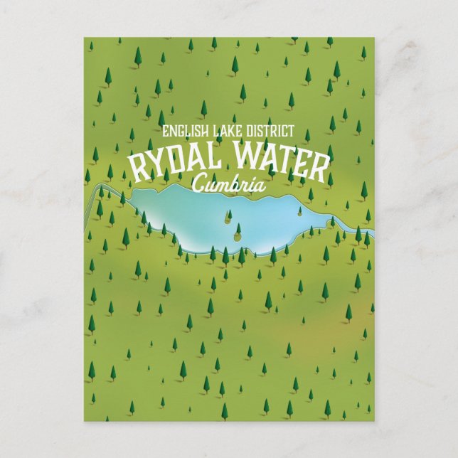 Postale Affiche de carte de Rydal Water Cumbria (Devant)