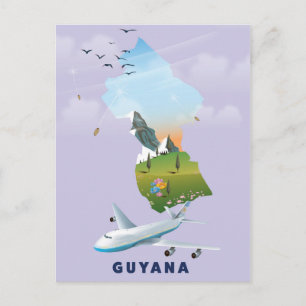 Postale Affiche de carte illustrée de Guyana