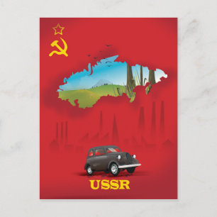 Postale Affiche de carte illustrée de l'URSS
