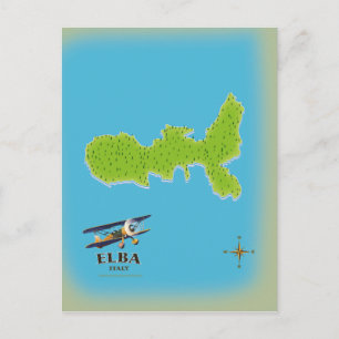 Postale Affiche de voyage carte Elba Italie