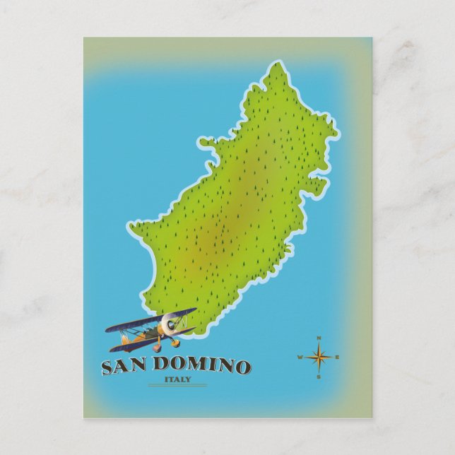 Postale Affiche de voyage carte Elba Italie (Devant)