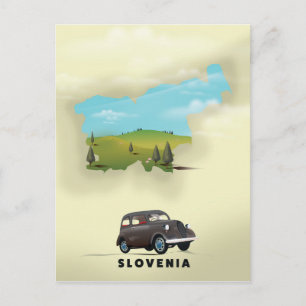 Postale Affiche de voyage carte illustrée de Slovénie