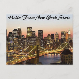 Postale Africankoko personnalisé New York State Carte post