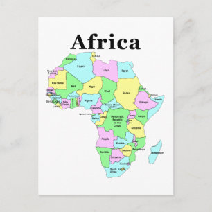 Postale Afrique - Carte politique