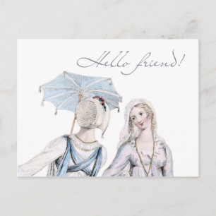 Postale Age of Jane Austen Regency Hello Friend Carte post