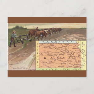 Postale Agriculture Vintage au Kansas et Carte