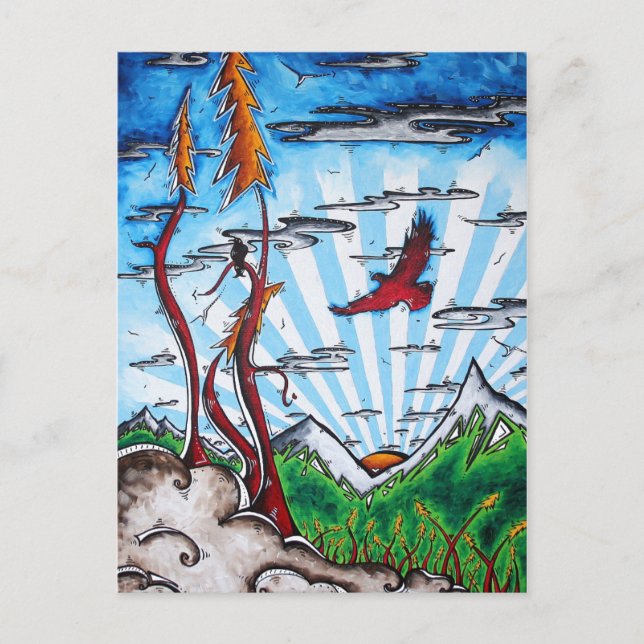 Postale Alaskan Travel Art Carte postale, Visitez l'Alaska (Devant)