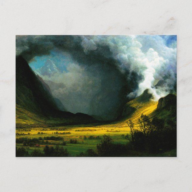 Postale Albert Bierstadt tempête dans les montagnes Carte  (Devant)