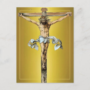 Postale Albrecht Dürer 1505 Le Christ en croix Carte posta
