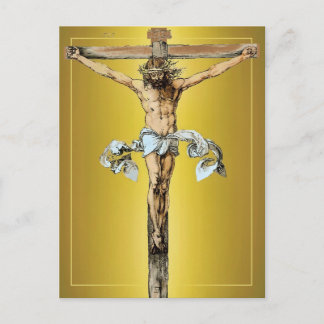 Postale Albrecht Dürer 1505 Le Christ en croix Carte posta