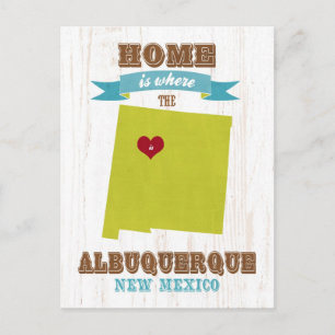 Postale Albuquerque, Nouveau-Mexique Carte - Accueil Est O