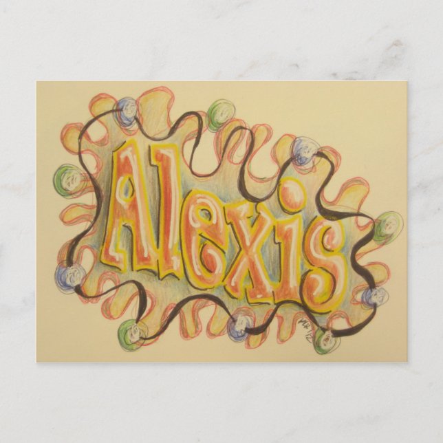 Postale Alexis - carte de nom (Devant)