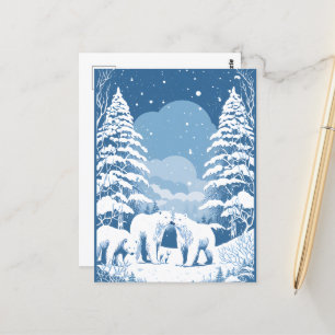 Postale Amateurs d'ours polaires d'hiver saisonnier Carte