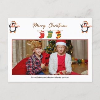 POSTALE AMI PERSONNALISÉ PHOTO CHRISTMAS CARTE POST